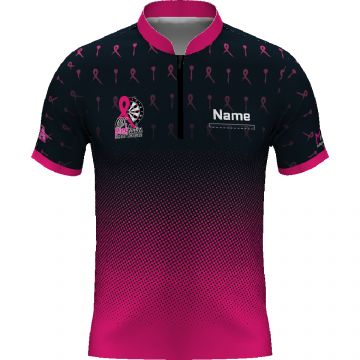 Pink Ladies Dart League Throw Like A Girl Fight Like a Warrior Jersey
